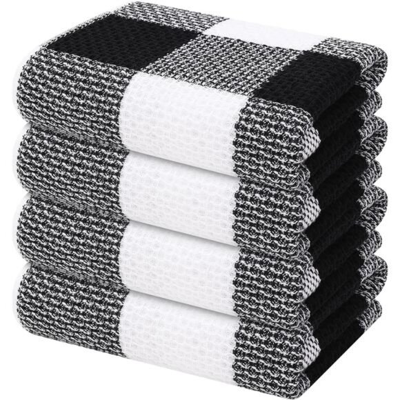 100% Cotton Waffle Weave Kitchen Towels, 13 x 28 Inches, Super Soft and - Picture 1 of 7